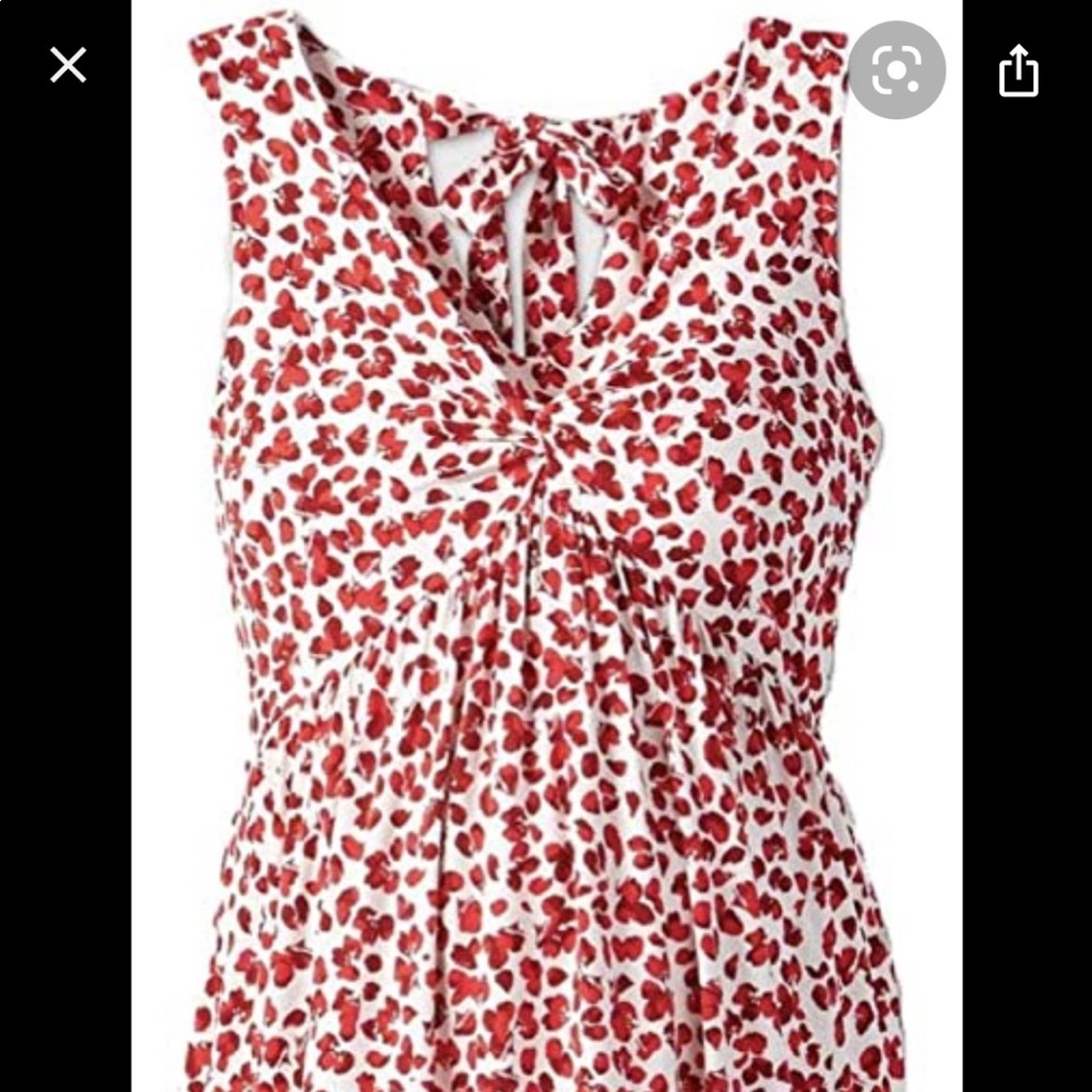Cute red and white maternity tank - M